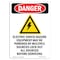 Signmission Safety Sign, OSHA Danger, 5" Height, Electric Shock Hazard, Portrait OS-DS-D-35-V-2311 - alternate 1